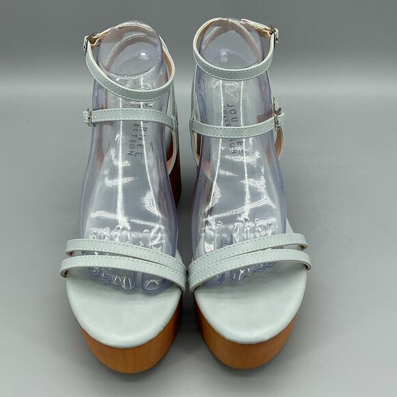 New Journee Collection Women’s Emerynn Platform Sandals Blue Size 9 - Picture 3 of 10